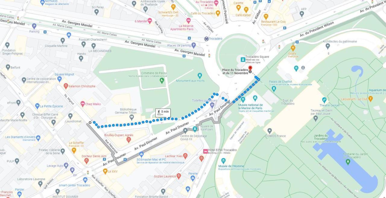 T2 Trocadero Tour Eiffel Apartment Париж Екстериор снимка